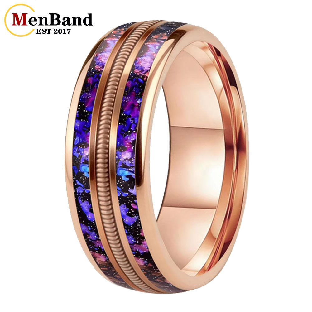 Musical Instrument Logo - Fashion 8mm Men Women New Wedding