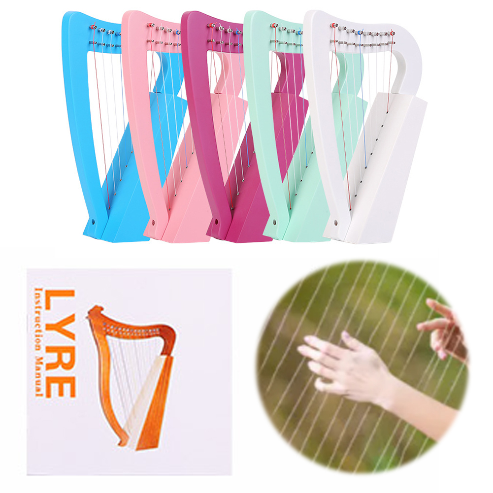 8 Strings Lyre Harp Solid Wood - огляд і ціна Musical Instrument Harp