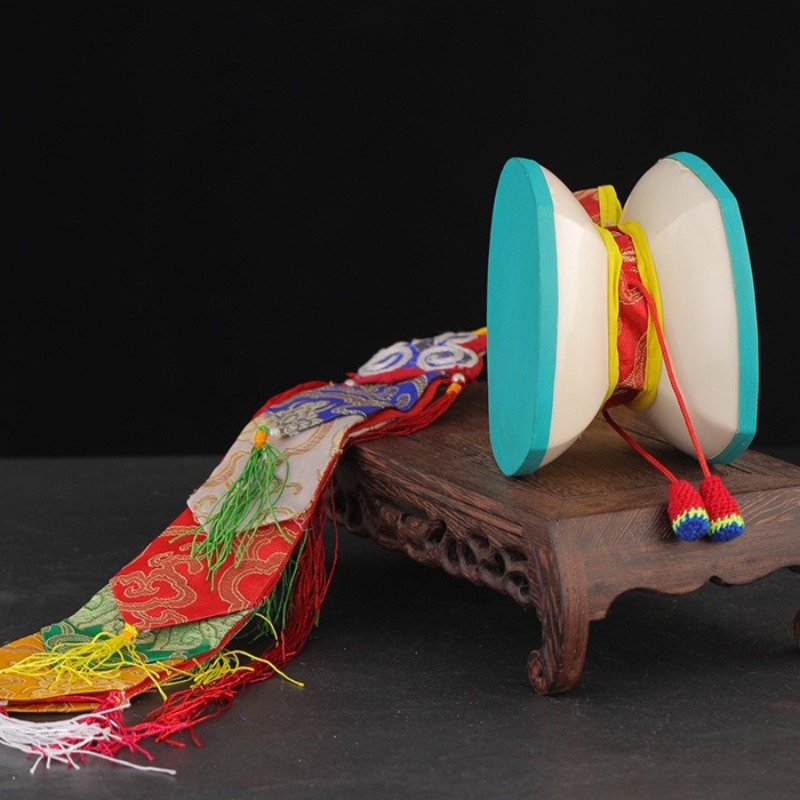 12CM Nepalese Hand Drums With  - огляд і ціна Tambourine Hand Drum