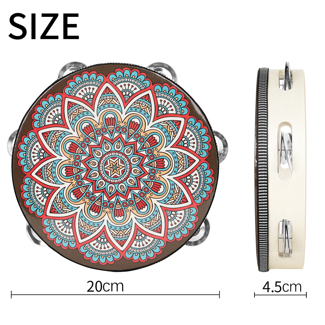 IRIN 8Inch Single Row Ancient  - огляд і ціна Tambourine Hand Drum