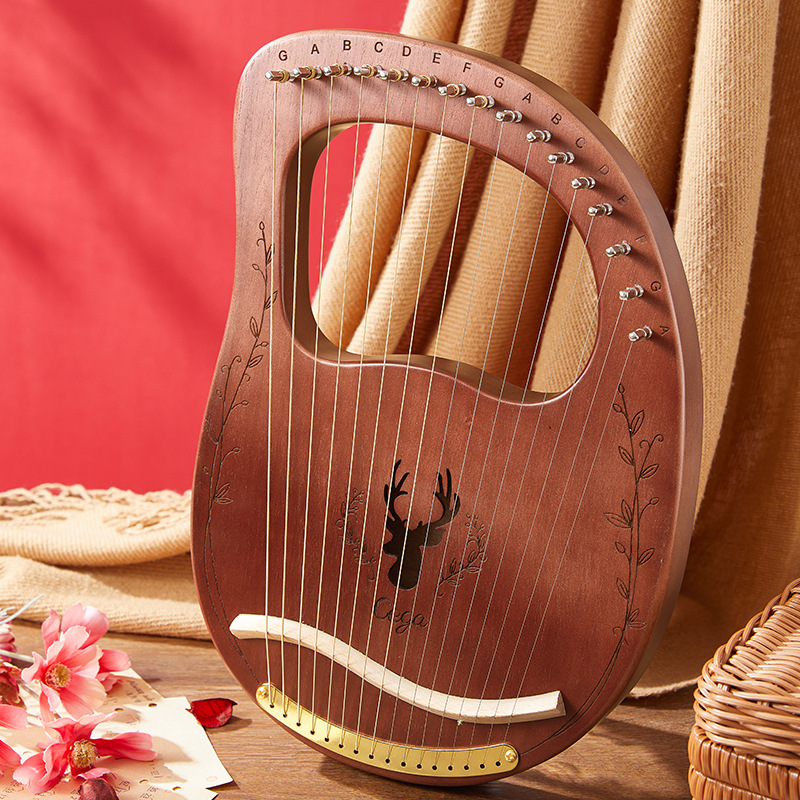 16 Strings Lyre Harp Mahogany  - огляд і ціна Musical Instrument Harp