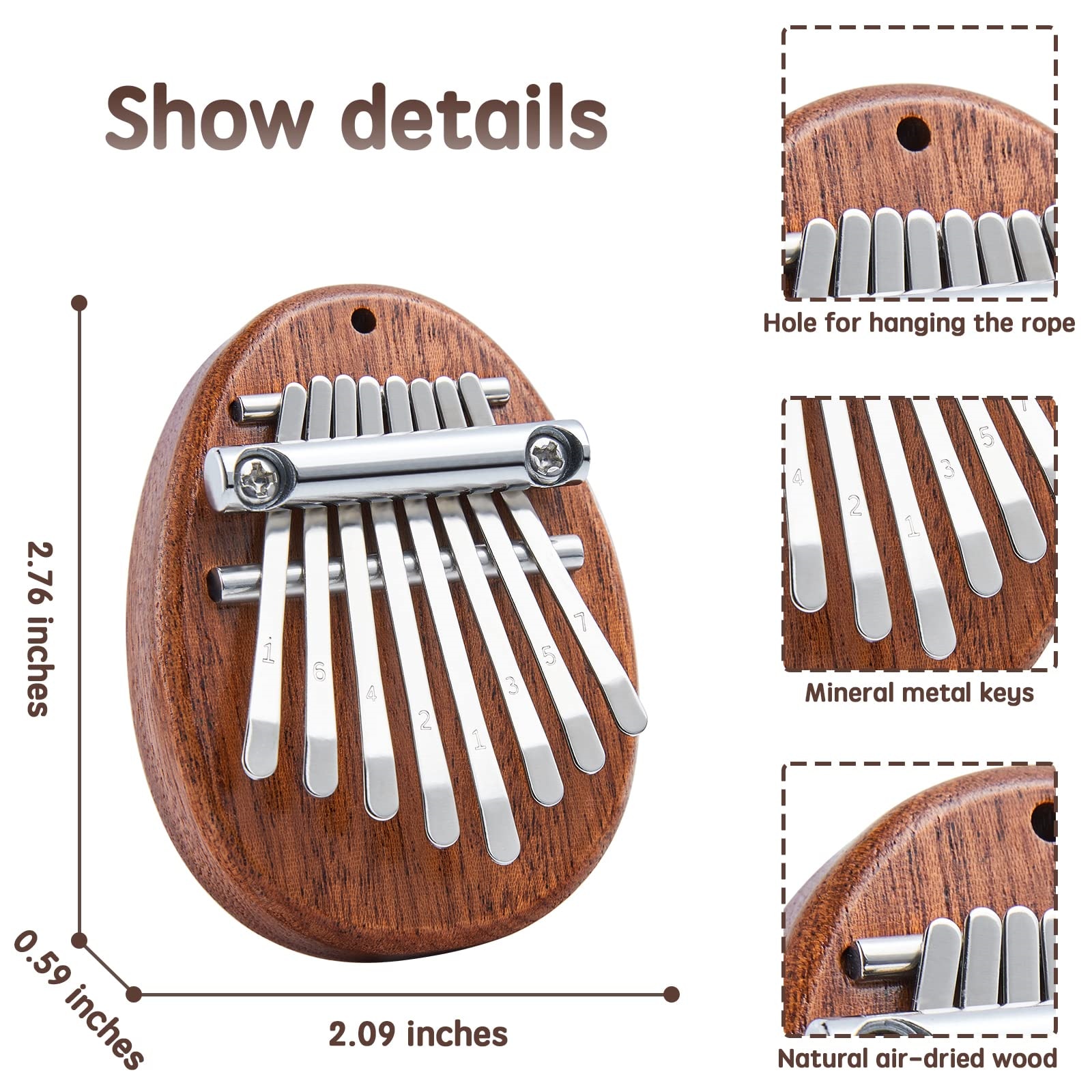 Mini Kalimba 8 Key Thumb Piano - огляд і ціна Musical Instrument Balalaika