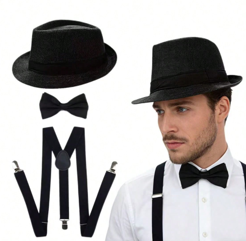 1920s Mens Gangster Costume Se - огляд і ціна Musical Instrument Jazz
