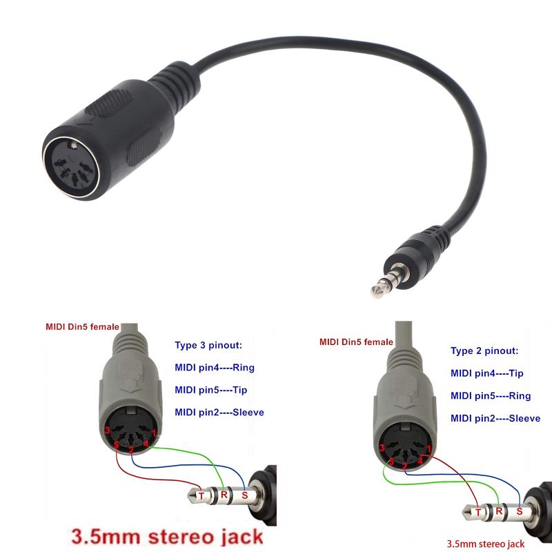 ~*Hot Sale MIDI Din 5 To 3.5mm - огляд і ціна Musical Instrument Videos