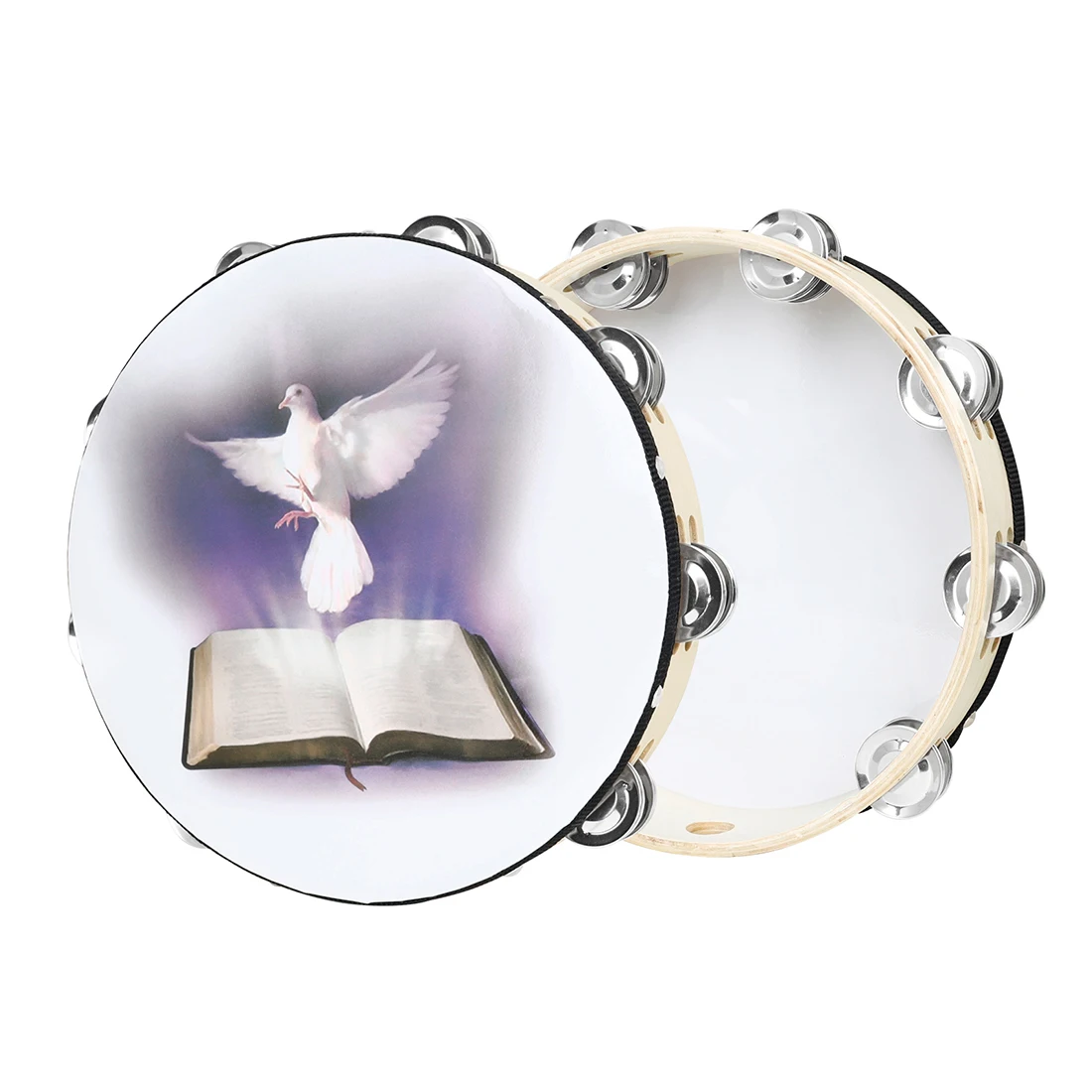 M MBAT 10-Inch Tambourine Wood - огляд і ціна Tambourine Hand Drum